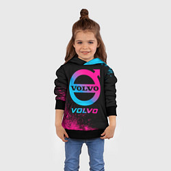 Толстовка-худи детская Volvo - neon gradient, цвет: 3D-черный — фото 2