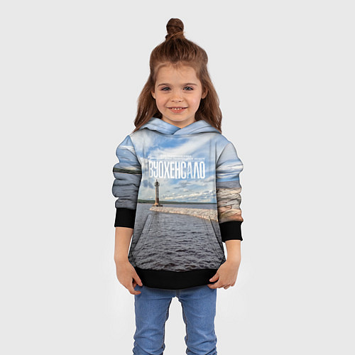 Детская толстовка Маяк на Ладоге / 3D-Черный – фото 4