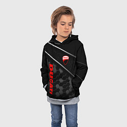 Толстовка-худи детская Ducati - технологическая броня, цвет: 3D-меланж — фото 2