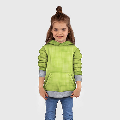 Детская толстовка Green and square / 3D-Меланж – фото 4