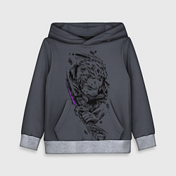 Толстовка-худи детская One Piece - Roronoa Zoro, цвет: 3D-меланж