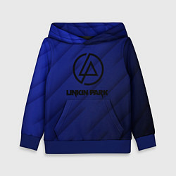 Толстовка-худи детская Linkin park лого градиент, цвет: 3D-синий