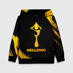 Толстовка-худи детская Hellsing - gold gradient, цвет: 3D-черный