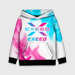 Толстовка-худи детская Exeed neon gradient style, цвет: 3D-черный