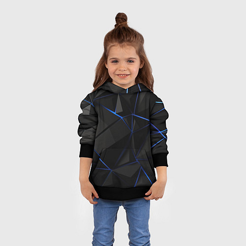 Детская толстовка Black blue style / 3D-Черный – фото 4