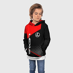 Толстовка-худи детская Lexus - red sportwear, цвет: 3D-белый — фото 2