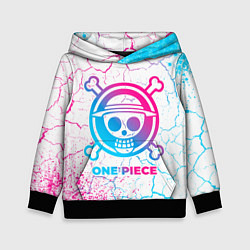 Толстовка-худи детская One Piece neon gradient style, цвет: 3D-черный