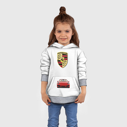 Детская толстовка Porsche car / 3D-Меланж – фото 4