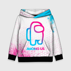 Толстовка-худи детская Among Us neon gradient style, цвет: 3D-черный