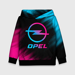 Толстовка-худи детская Opel - neon gradient, цвет: 3D-черный