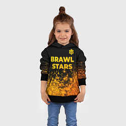 Толстовка-худи детская Brawl Stars - gold gradient: символ сверху, цвет: 3D-черный — фото 2
