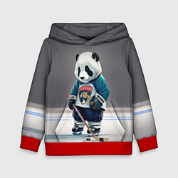 Толстовка-худи детская Panda striker of the Florida Panthers, цвет: 3D-красный