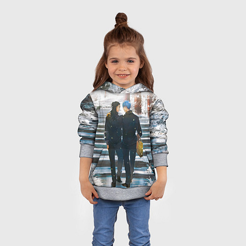 Детская толстовка Годжо и Гетто - Магическая битва / 3D-Меланж – фото 4