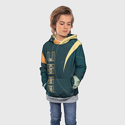 Толстовка-худи детская СССР Космос, цвет: 3D-меланж — фото 2