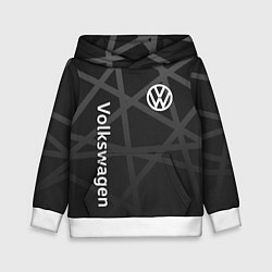 Толстовка-худи детская Volkswagen - classic black, цвет: 3D-белый