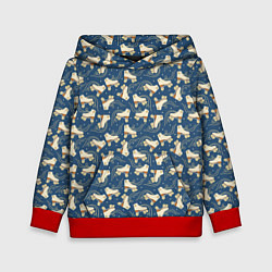 Детская толстовка Ретро ролики со смайлами на синем фоне