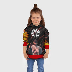 Толстовка-худи детская Jeembo - hella hillz, цвет: 3D-красный — фото 2