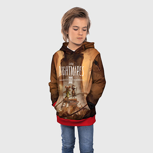 Детская толстовка Герои Little nightmares 3 / 3D-Красный – фото 3