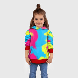 Толстовка-худи детская Тай-дай из фильма Барби, цвет: 3D-красный — фото 2