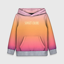 Толстовка-худи детская Sunset colors градиент, цвет: 3D-меланж