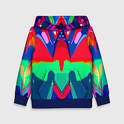 Толстовка-худи детская Abstract mirror composition, цвет: 3D-синий