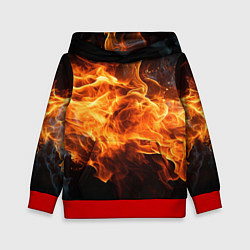 Толстовка-худи детская Black fire style, цвет: 3D-красный
