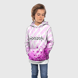 Толстовка-худи детская Horizon pro gaming: символ сверху, цвет: 3D-белый — фото 2