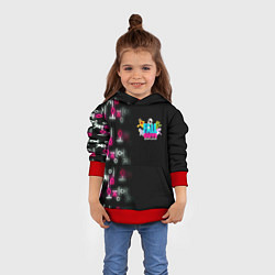 Толстовка-худи детская Игра в кальмара x Fall Guys, цвет: 3D-красный — фото 2