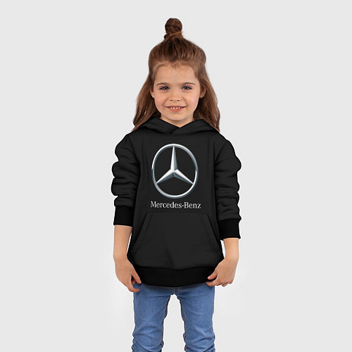 Детская толстовка Mercedes-benz sport auto / 3D-Черный – фото 4