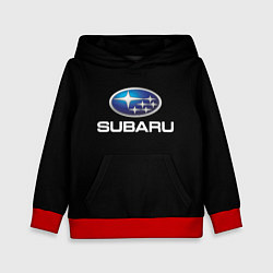 Толстовка-худи детская Subaru sport auto car, цвет: 3D-красный