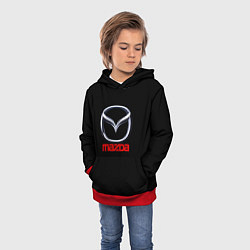 Толстовка-худи детская Mazda japan motor, цвет: 3D-красный — фото 2