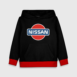 Толстовка-худи детская Nissan auto, цвет: 3D-красный