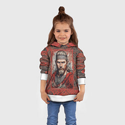 Толстовка-худи детская Витязь, цвет: 3D-белый — фото 2