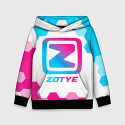 Толстовка-худи детская Zotye neon gradient style, цвет: 3D-черный