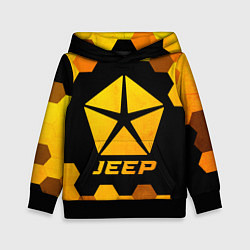Толстовка-худи детская Jeep - gold gradient, цвет: 3D-черный