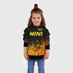 Толстовка-худи детская Mini - gold gradient посередине, цвет: 3D-черный — фото 2