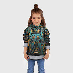 Толстовка-худи детская Рисунок в египетском стиле, цвет: 3D-меланж — фото 2