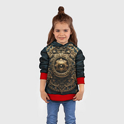 Толстовка-худи детская Орнамент в кельтском стиле, цвет: 3D-красный — фото 2