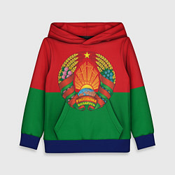 Толстовка-худи детская Республика Беларусь, цвет: 3D-синий