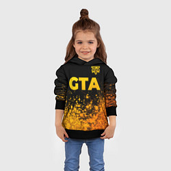 Толстовка-худи детская GTA - gold gradient посередине, цвет: 3D-черный — фото 2