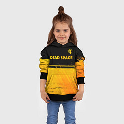 Толстовка-худи детская Dead Space - gold gradient посередине, цвет: 3D-черный — фото 2