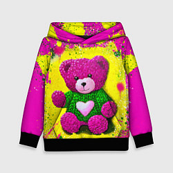 Детская толстовка Розовый мишка в вязаном свитере