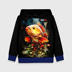 Толстовка-худи детская Carp fisherman, цвет: 3D-синий