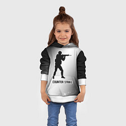 Толстовка-худи детская Counter Strike glitch на светлом фоне, цвет: 3D-белый — фото 2