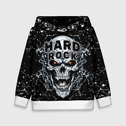 Толстовка-худи детская Hard rock - evil skull, цвет: 3D-белый
