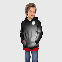 Толстовка-худи детская Рука в ночном тумане, цвет: 3D-красный — фото 2
