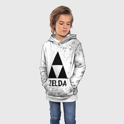 Толстовка-худи детская Zelda glitch на светлом фоне, цвет: 3D-белый — фото 2
