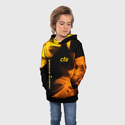 Толстовка-худи детская Counter-Strike 2 - gold gradient вертикально, цвет: 3D-черный — фото 2