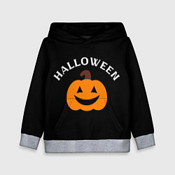 Толстовка-худи детская Halloween и тыква, цвет: 3D-меланж