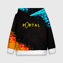 Толстовка-худи детская Portal x Half life, цвет: 3D-белый